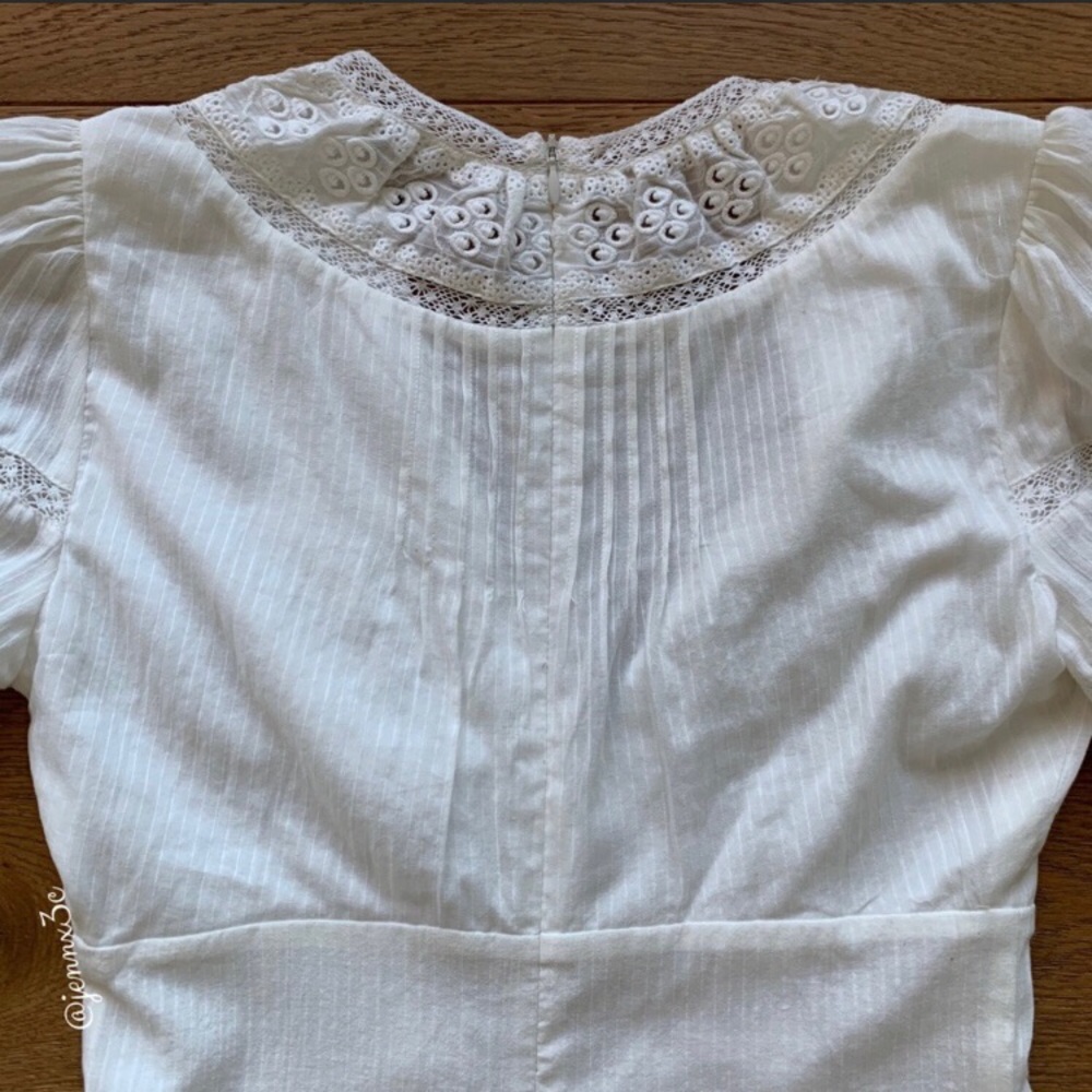 Sold Reformation Cecille Dress || Cream - Picture 15 of 16